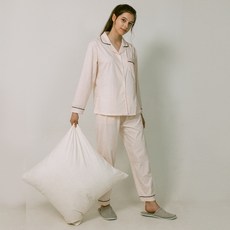 안나앤코 여성용 프리도트 긴팔 잠옷 상하의 세트