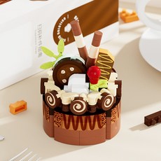 Homeflow 家居裝飾 DIY 奈米積木 甜蜜甜點 微型 DIY 套件, 1個, 01 可可Ollie