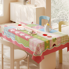 Mamiroo 可愛亮點防水餐桌桌布, 1個, 02, 60 x 90 cm