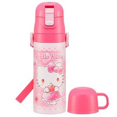 Skater 杯蓋型凱蒂貓印花不鏽鋼保溫水壺 SKDC4, 混色, 470ml