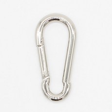 ButtonKing 彩色單鍵式登山扣包包掛環, 銀色, 2個