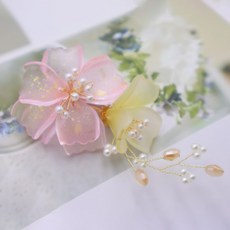 Bidangil 女童用野玫瑰韓服髮夾