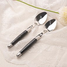 까르투하 앙클라 라귀올 양식 테이블 디너 스푼, 블랙, 2개 블랙, 2개