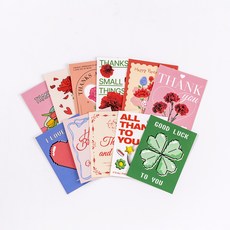 ARDIUM 感謝訊息明信片卡片 11款 + 信封 11入 A套組, 1套, 隨機出貨(信封)