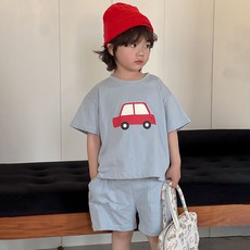 스타빈 아동용 부릉자동차 여름 상하의 세트
