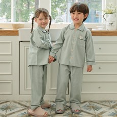JJiniya Chris 刷毛兒童長袖睡衣上下套裝