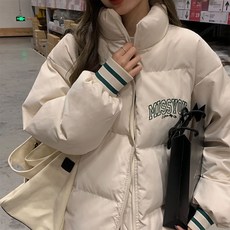 Paradiso 女款PDS時尚冬季厚實立領寬鬆刺繡鋪棉外套