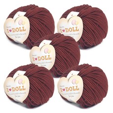 Knitt Idol 編織線 45g, 45 紅棕色, 5個