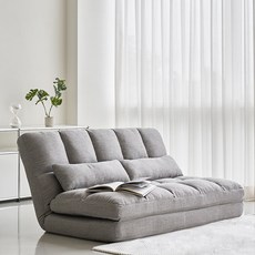 아이와비 좌식 패브릭 소파베드+ 쿠션2개 방문설치, 그레이