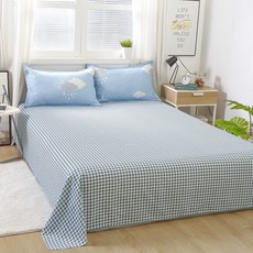 摩登床單, 01天藍色格子
