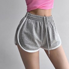 아이엠몽 여성용 베아뚜 캐주얼 런닝 하이웨스트 홈 파자마 핫팬츠