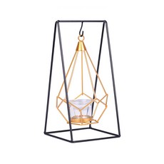 청람 인테리어 장식품 캔들홀더 그네, 혼합색상