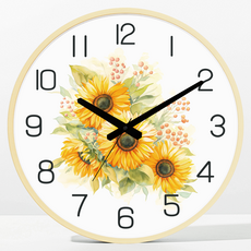메르헨몬드 대형 무소음 벽시계, 해바라기베스트02