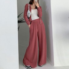 Sugarfun Illion 鬆緊腰長褲 + 連帽上衣套裝