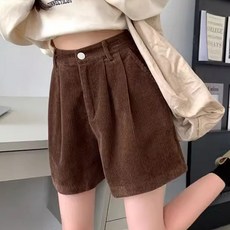 아이엠몽 여성용 루시타 코듀로이 캐주얼 골덴 5부 바지