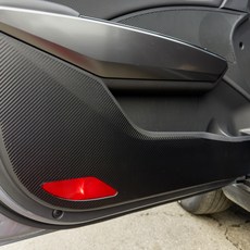 BLACK LABEL 汽車用高級碳纖維車門保護蓋 4入, 起亞 K5 DL3(19~), 黑色