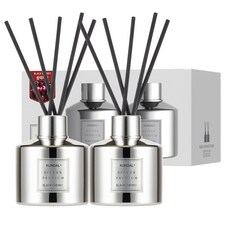 KUNDAL 昆黛爾 家用淨化空氣香薰擴香瓶 銀版 200ml*2入, Black Cherry, 1組