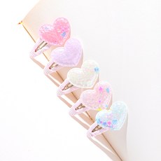 아기코끼리 밀키 스타 하트 똑딱핀 세트 하트