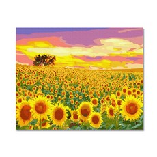 向日葵畫 DIY油畫套組 百萬向日葵, 混色