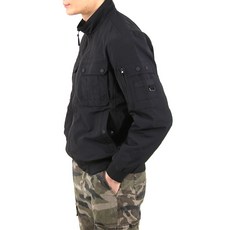 남성용 안감 봄버 하이넥 항공 점퍼 YAEJK1