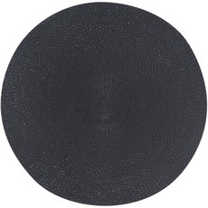 NOW 網紋圓餐墊, 黑色, 38 x 38cm, 1個