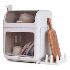 Firgi 2層嬰兒副食品餐具奶瓶收納箱 碗盤瀝水架, 單品, 灰色