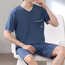 Bonaraon 男士莫代爾V領短袖睡衣套裝