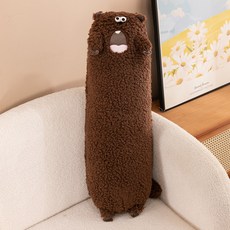 Monde Spot 鼴鼠毛絨直筒身體抱枕 YY57527, 棕色