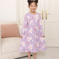 mabellechouchou 女童款 Happy Day Rabbit 柔軟保暖連身睡衣