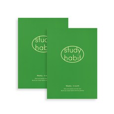 Table talk Habit 6個月讀書計畫本 2入, 幸運草綠