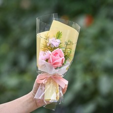 아스파시아 납골당 성묘 루시 로즈 꽃다발, 핑크, 1개