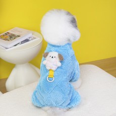 파스텔펫 반려동물 바둑이 컬러극세사 올인원, 블루, 1개