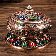 메이크미 합금 앤틱 컬러 향로 중형, 레드