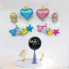 젠더리빌 풍선 DIY 세트, 01 하트 베이비, 1세트