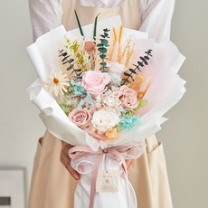 Maison de Flore 不凋謝鮮花 永生花大型花束 + 購物袋, 棉花