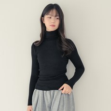 CocoDream 兒童款基本修身針織高領T恤