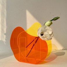 YOU&ME 北歐風室內裝飾壓克力花瓶 蜜桃色, 混合色