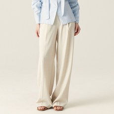 로엠 여성용 린넨라이크 원턱 와이드 슬랙스