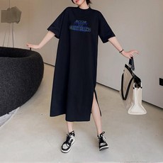 레몬소울 라르크 프린팅 반팔 원피스 빅사이즈 포함