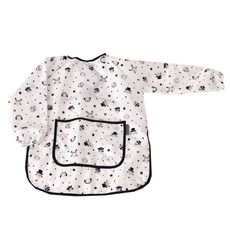 bebe chouette 孩童人物圖案印花長袖圍裙