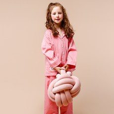 CL STORY 女孩童條紋棉質長袖睡衣+長褲