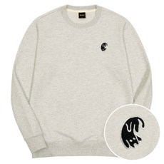 옥스타 남녀공용 발라당 고양이 자수 특양면 맨투맨 4SSP003