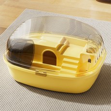 Lanboer 倉鼠圓形一體式籠子, 1個, 黃色