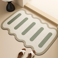 矽藻土浴室腳踏墊, 橄欖卡其色, 1入