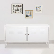 가구느낌 철제 캐비닛 2단, 화이트