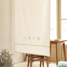 BELLELIFE 綠葉刺繡門簾, 自然風