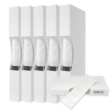 Winprice 塑料袋收納收納盒 5p + 名稱標籤 5p 套組, 白色的, 1套