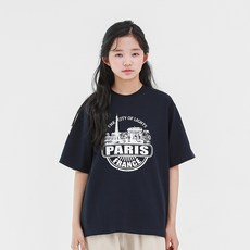 더데일리 아동용 통기성 파리스 라운드 티셔츠
