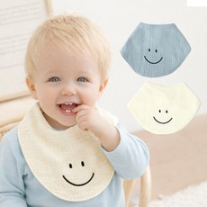 우주아이 아기미소 요루 삼각 스카프빕 2종 세트