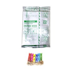 instax 拍立得 wide空白底片 10張+木製彩虹夾裝飾繩組, 單品, 1套